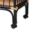 Bali & Pari Dalinda Modern Bohemian Two-Tone Black and Natural Brown Rattan 2-Tier Kitchen Cart 241-13396-ZORO - alternate 2